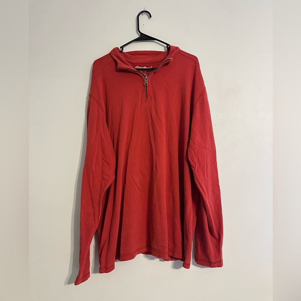Eddie Bauer Quarter Zip Long Sleeve Size Tall XL